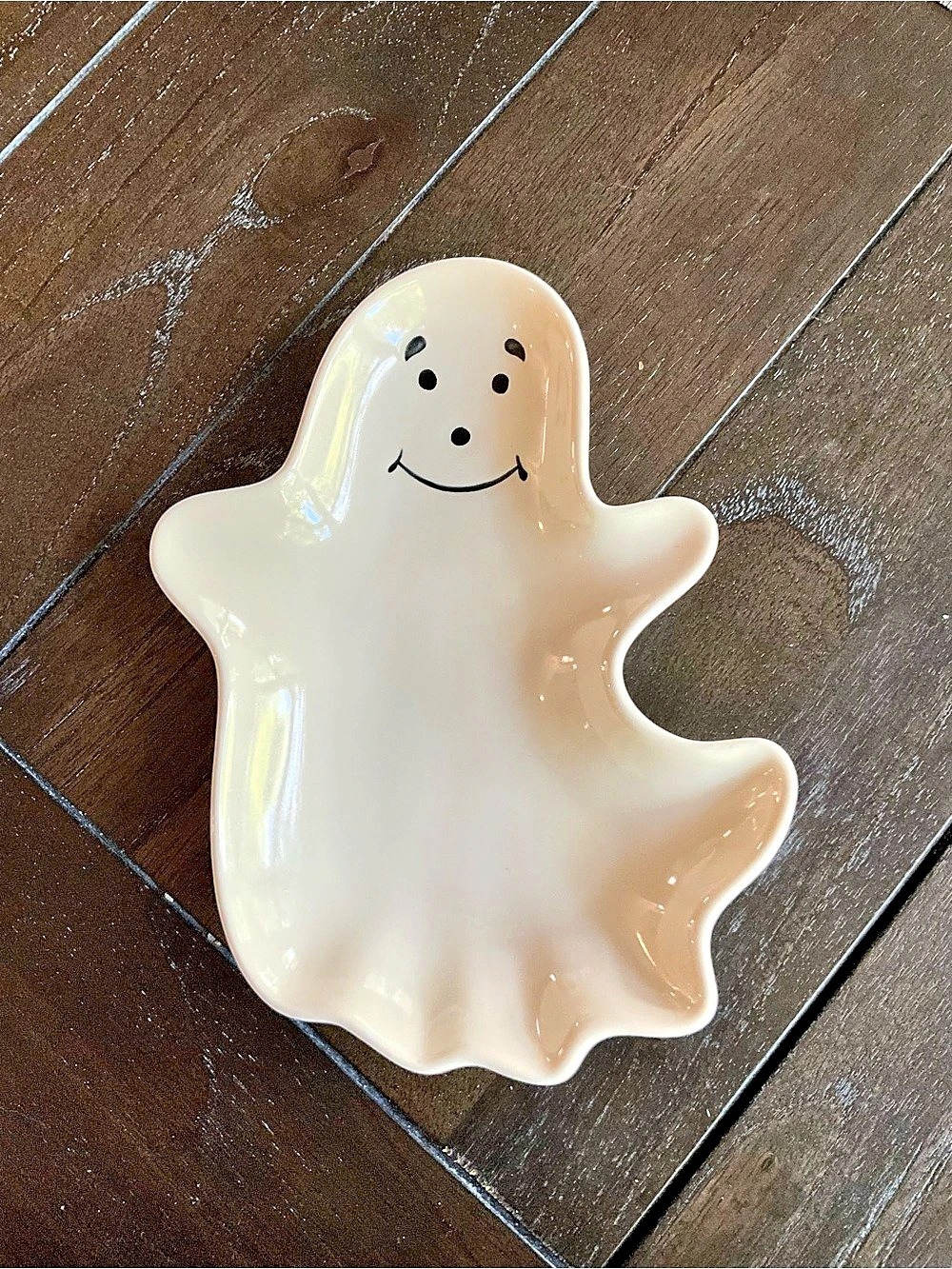 Longaberger Halloween Party Treat Dish - Ghost White